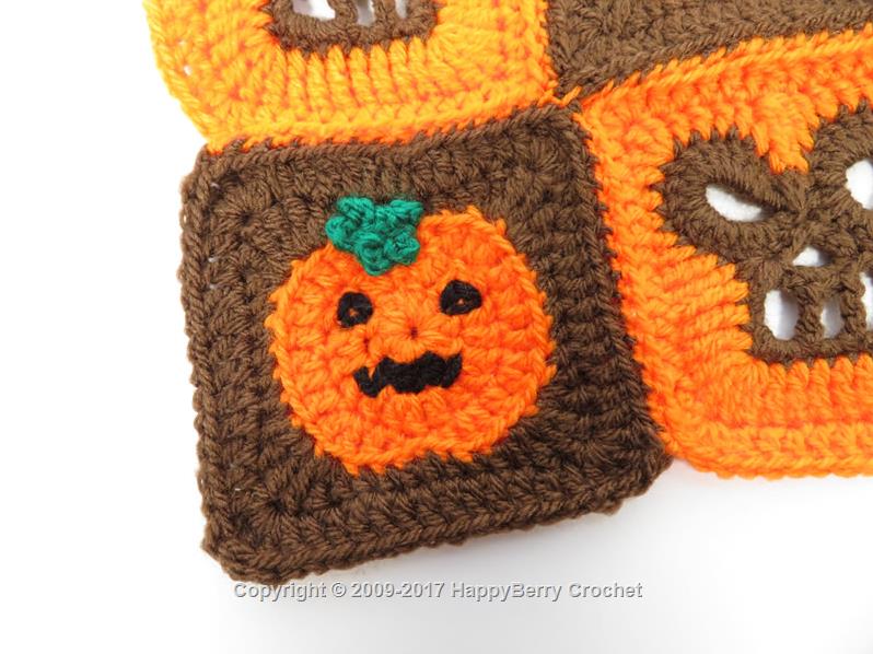 Pumpkin Granny Square HappyBerry