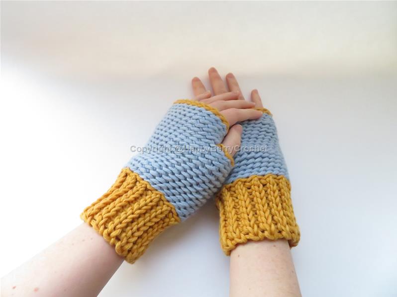 Slip Stitch Fingerless Gloves | HappyBerry