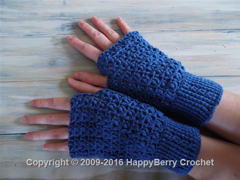 Cable Cuff Fingerless Mittens 