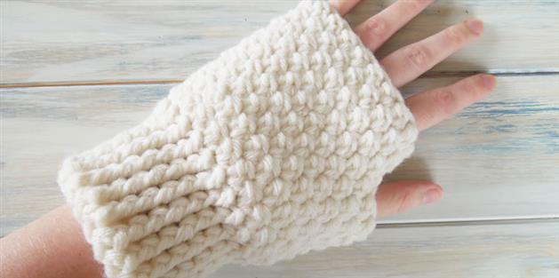 Finger-less Mitten Gloves