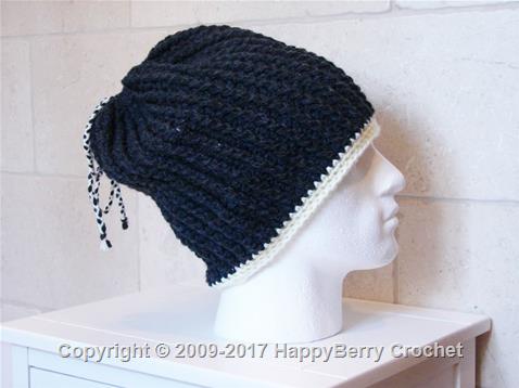 Oversized 'Messy Bun' Ribbed Beanie