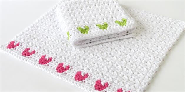 Heart Wash Cloth