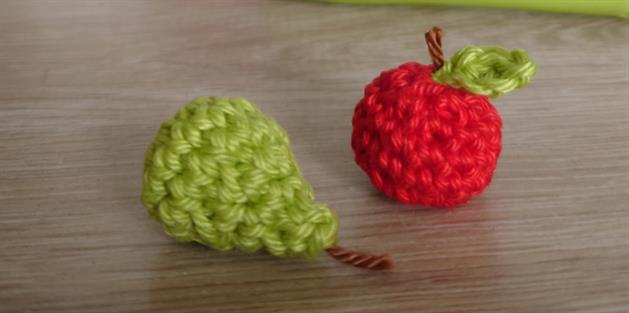 Mini Crochet Apple & Pear
