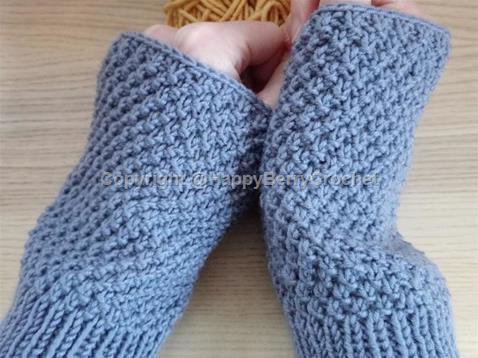 Rib Stitch & Irish Moss/Seed Stitch Wrist Warmers