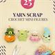 25 Yarn Scrap Mini Figures eBook
