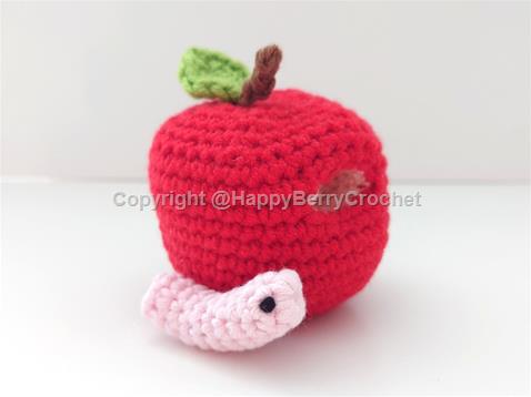 Teacher's Apple with Worm