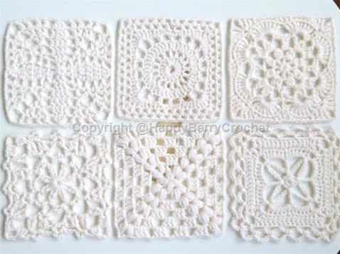 6 Vintage Contemporary Granny Squares - Series 2 Beginner Plus
