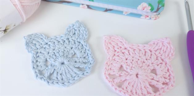 Crochet Cat Applique
