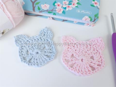 Crochet Cat Applique