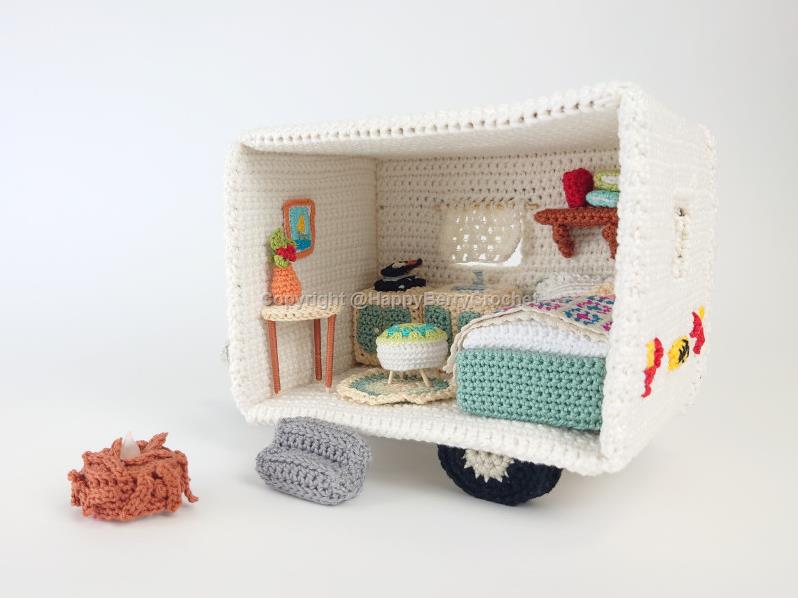 Crochet Caravan Dolls House
