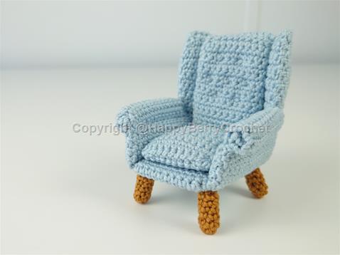 Crochet Dolls House Armchair